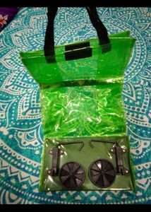 Bright Green Shopping Trolley Bag