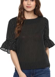 Striped Bell Sleeve Top