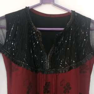 gorgeous party wear net tunic top