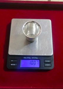 mini pure silver glass