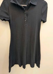 Classic Jersey Ribbed Polo Dress