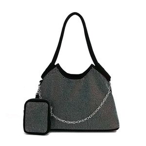 Rhinestone Handbag with Pouch for Women premium qu