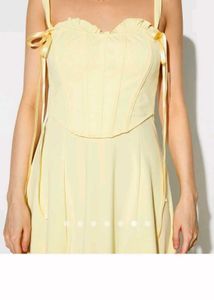 Yellow Corset Maxi Dress 💛🔥
