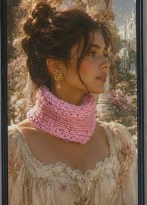 Handmade Pink Knitted Scarf