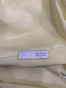 ZARA Yellow Halter Neck Ruched Top