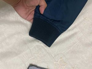 Authentic H&amp;M Men's Navy blue Bomber Jacket