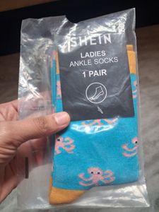Cute Crab Pattern Ankle Socks