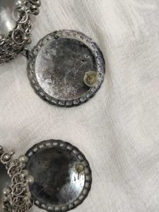 Oxidized Silver Jhumka Earrings