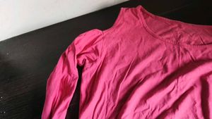 Pink Cold Shoulder cut  Top