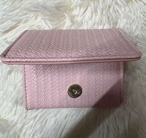 Chic Woven Pink Wallet