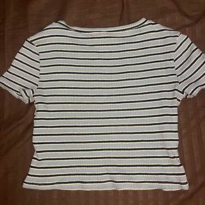 Striped Cropped T-Shirt