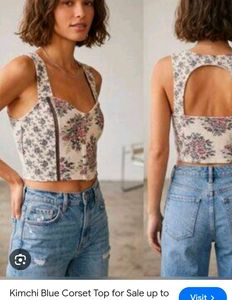 Floral Corset Crop Top