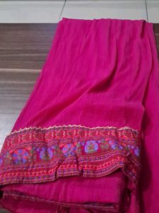Vibrant Yellow &amp; Pink Dupatta Set