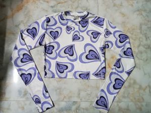 heart printed top