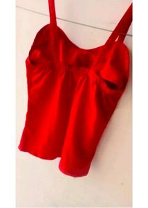 Beautiful Red Thin Sleeves Top