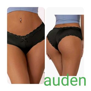 auden Black Lace Trim Briefs