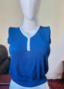 Navy Korean Knitted