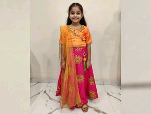 Festive Girls' Lehenga Choli Set