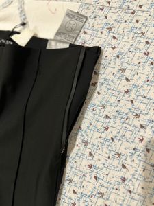 Completely New Black Flare Pants with Side Slits