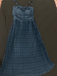 Elegant Ruched &amp; Pleated Midi Dress