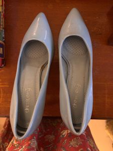 Elegant Light Blue Patent Heels