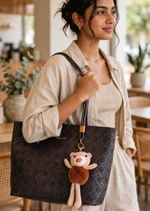 🆕Chic Tote Bag with Cute Charm