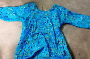 Blue short Kurti for women