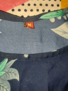 Blue Floral Print Kurta