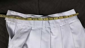 Pleated White Skirt