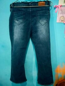 Stylish Flared Blue Jeans