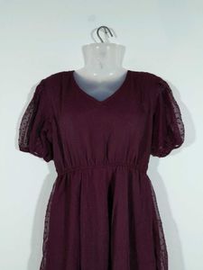 Burgundy Dress For Women's