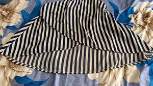 Striped Sleeveless Halter Neck Top