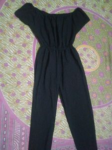 Chic Off-Shoulder Black Jumpsuit