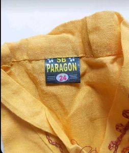 Yellow Embroidered Kurta for Boys
