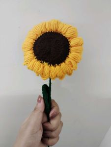 Handmade Crochet Sunflower Decor