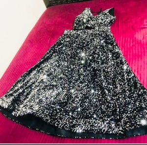 Heavy Discount Black Sequin Work Lhnga Choli