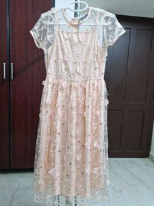 Elegant Floral Mesh Dress