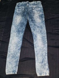 Distressed Acid Wash Skinny Jeans