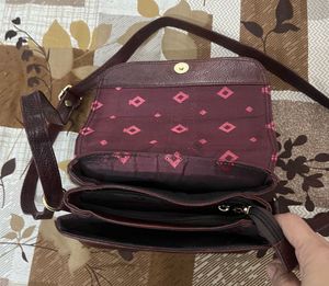 Leather sling bag