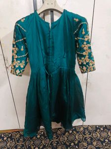 Beautiful Emerald Green Embroidered Gown