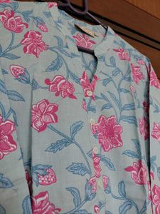 Light Blue Floral Kurta