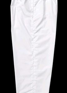 White Elastic Waist Palazzo Pants