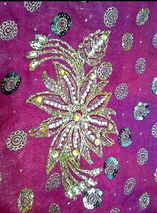 Stunning Embellished Pink Saree