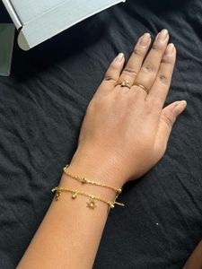 Anti tarnish Gold Charm Bracelet