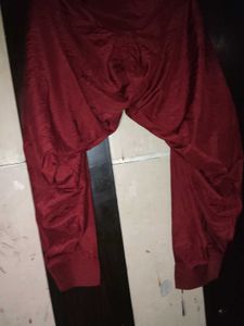 Maroon Pleated Salwar Pants