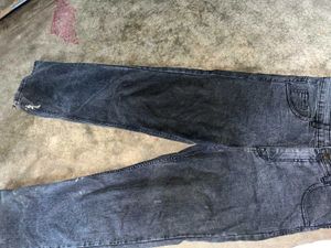Washed Grey Denim Jeans