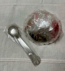 🆕German Silver Bowl with Spoon Set (4)