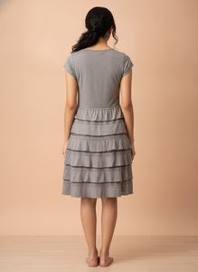 Stylish Tiered Short Sleeve Dress