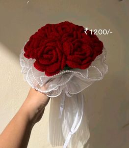 Handmade Crocheted Flower Bouquet