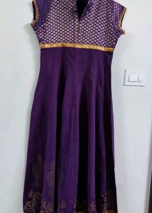 Festive Purple Long Kurta/ Dress